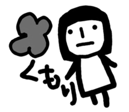 simple and pretty girl sticker #10344070