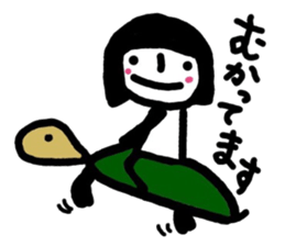 simple and pretty girl sticker #10344076