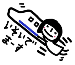 simple and pretty girl sticker #10344077