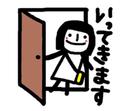 simple and pretty girl sticker #10344078