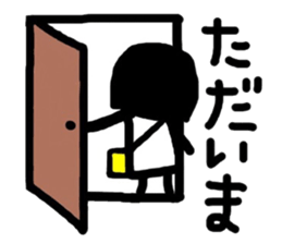 simple and pretty girl sticker #10344079