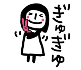 simple and pretty girl sticker #10344081