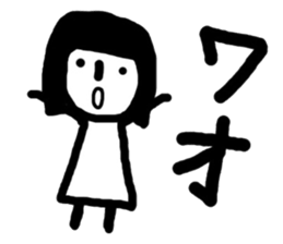 simple and pretty girl sticker #10344091