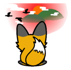 Oriental Forest:Red foxes KIKI sticker #10344298