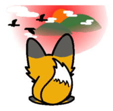 Oriental Forest:Red foxes KIKI sticker #10344298