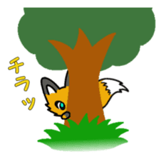 Oriental Forest:Red foxes KIKI sticker #10344321