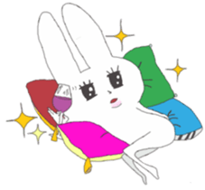 honesty rabbit sticker 7 sticker #10344621