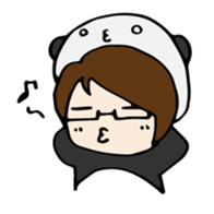 Panda-kun friendly sticker sticker #10344858