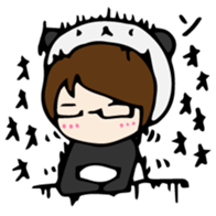 Panda-kun friendly sticker sticker #10344875