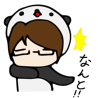 Panda-kun friendly sticker sticker #10344877