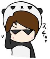 Panda-kun friendly sticker sticker #10344887