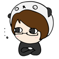 Panda-kun friendly sticker sticker #10344892