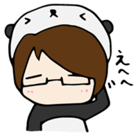 Panda-kun friendly sticker sticker #10344894