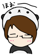 Panda-kun friendly sticker sticker #10344895