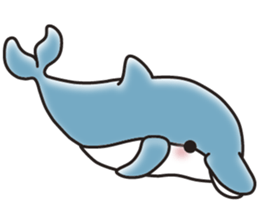 Sticker of a cute dolphin sticker #10344896