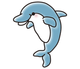 Sticker of a cute dolphin sticker #10344897