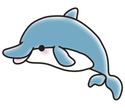 Sticker of a cute dolphin sticker #10344898