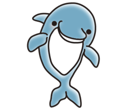 Sticker of a cute dolphin sticker #10344899