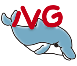 Sticker of a cute dolphin sticker #10344903