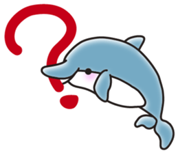 Sticker of a cute dolphin sticker #10344905