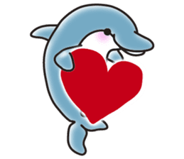 Sticker of a cute dolphin sticker #10344909