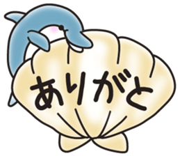Sticker of a cute dolphin sticker #10344911