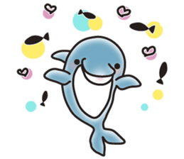 Sticker of a cute dolphin sticker #10344916