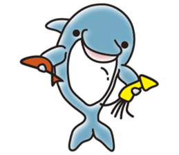Sticker of a cute dolphin sticker #10344918