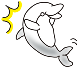 Sticker of a cute dolphin sticker #10344921