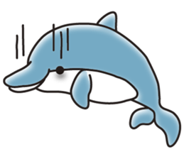 Sticker of a cute dolphin sticker #10344923