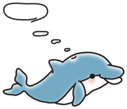 Sticker of a cute dolphin sticker #10344924