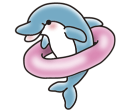 Sticker of a cute dolphin sticker #10344929