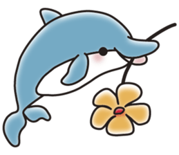 Sticker of a cute dolphin sticker #10344930