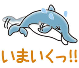 Sticker of a cute dolphin sticker #10344932