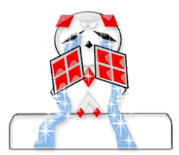 Queen of diamonds (English) sticker #10345034