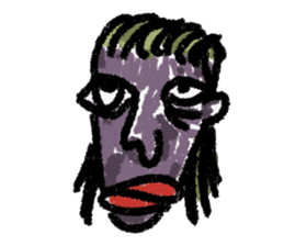 the face colorful sticker #10346601