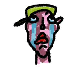the face colorful sticker #10346612