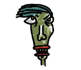 the face colorful sticker #10346618
