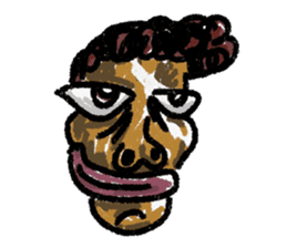the face colorful sticker #10346622