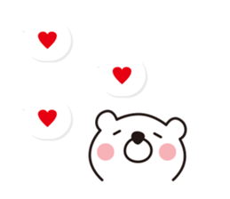 Balloon-white bear message 2 sticker #10347173