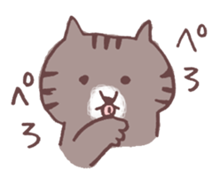 brown tabby cat "Kijineko-chan" sticker #10348082