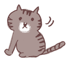 brown tabby cat "Kijineko-chan" sticker #10348100