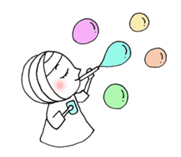 writing brush girl vol.10 sticker #10349886