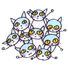 To cat lovers,lovable stickers fr Japan