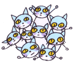 To cat lovers,lovable stickers fr Japan sticker #10351619