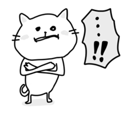 Simple white cat stickers sticker #10352428