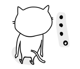 Simple white cat stickers sticker #10352431