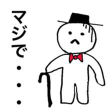 He is a man of the people . sticker #10353921