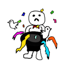 He is a man of the people . sticker #10353928