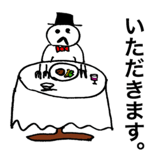 He is a man of the people . sticker #10353935